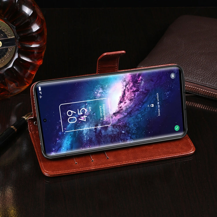 For TCL 20 Pro 5G idewei Crazy Horse Texture Horizontal Flip Leather Case with Holder & Card Slots & Wallet(White) - TCL by idewei | Online Shopping South Africa | PMC Jewellery | Buy Now Pay Later Mobicred