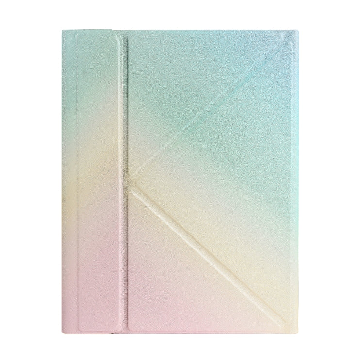 B07 Splittable Bluetooth Keyboard Leather Tablet Case with Triangle Holder & Pen Slot For iPad 9.7 2018 & 2017 / Pro 9.7 / Air 2(Gradient Rainbow) - Universal by PMC TechLife | Online Shopping South Africa | PMC TechLife