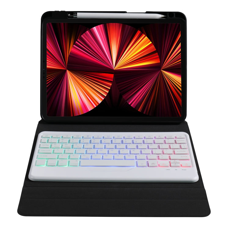 B09S Splittable Backlight Bluetooth Keyboard Leather Tablet Case with Triangle Holder & Pen Slot For iPad 10.2 2020 & 2019 / Pro 10.5 inch / Air 3 10.5 inch(Gradient Blue Pink) - Universal by PMC TechLife | Online Shopping South Africa | PMC TechLife