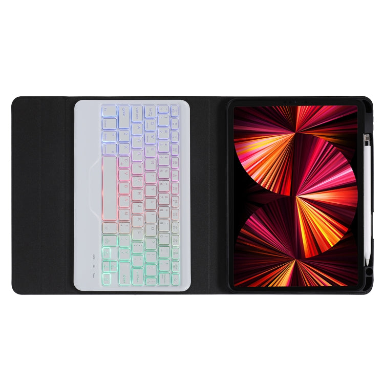 B011S Splittable Backlight Bluetooth Keyboard Leather Tablet Case with Triangle Holder & Pen Slot For iPad Pro 11 inch 2021 & 2020 & 2018 / Air 4 10.9 inch(Gradient Blue Pink) - Universal by PMC TechLife | Online Shopping South Africa | PMC TechLife
