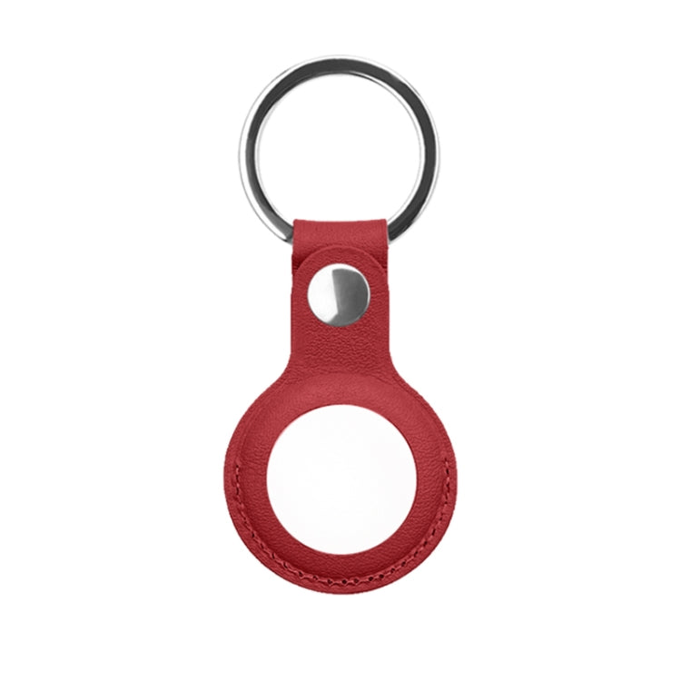Mutural PU Leather Protective Case with Key Ring for AirTag(Red) -  by Mutural | Online Shopping South Africa | PMc TechLife | Buy Now Pay Later Mobicred