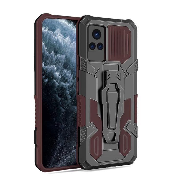 For vivo V21 Armor Warrior Shockproof PC + TPU Protective Case(Brown) - vivo Cases by PMC TechLife | Online Shopping South Africa | PMC TechLife