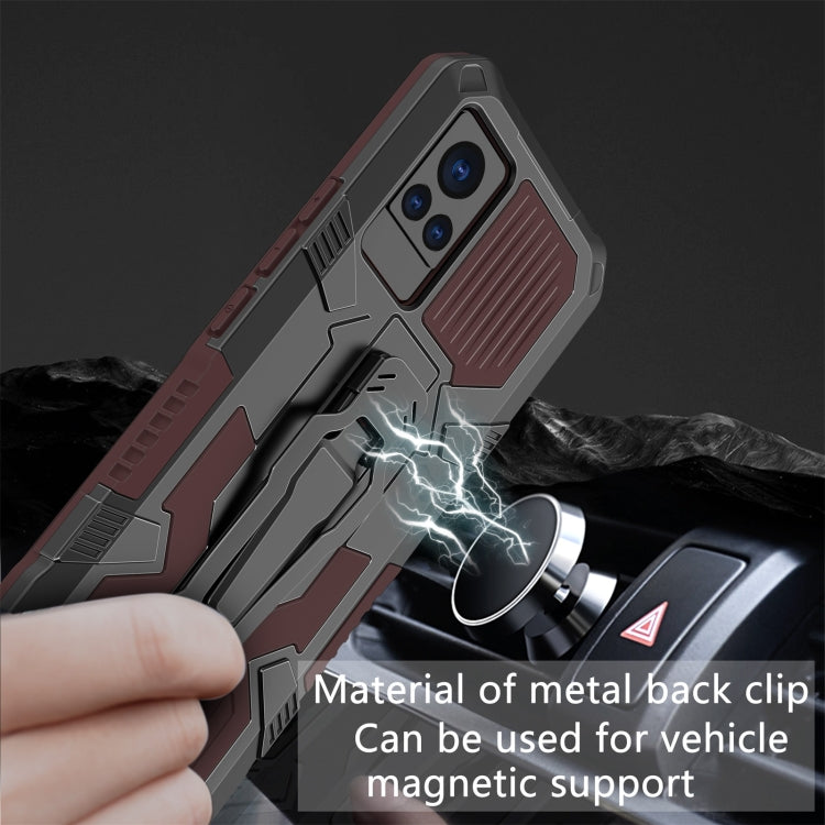 For vivo V21 Armor Warrior Shockproof PC + TPU Protective Case(Brown) - vivo Cases by PMC TechLife | Online Shopping South Africa | PMC TechLife