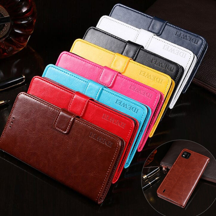 For Wiko Y62 idewei Crazy Horse Texture Horizontal Flip Leather Case with Holder & Card Slots & Wallet(Brown) - free shipping - PMC Jewellery - Order now!