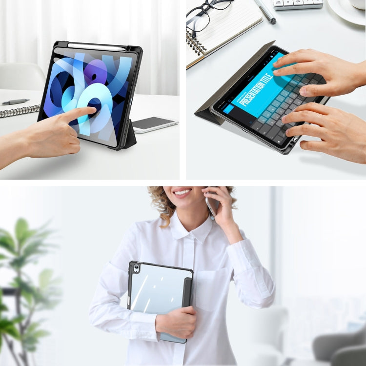DUX DUCIS TOBY Series Shockproof PU Leather + PC + TPU Flip Smart Case For iPad Air 11 2025 / 2024 / Air 2022 / 2020 10.9(Black) - iPad Air (2022) / (2020) 10.9 Cases by DUX DUCIS | Online Shopping South Africa | PMC TechLife | Buy Now Pay Later Mobicred