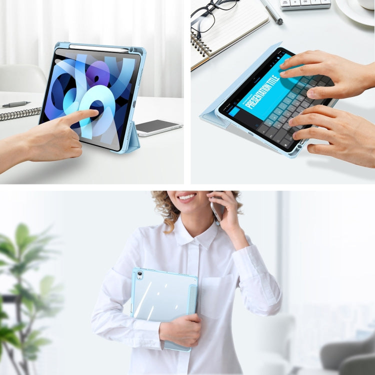 DUX DUCIS TOBY Series Shockproof PU Leather + PC + TPU Flip Smart Case For iPad Air 11 2025 / 2024 / Air 2022 / 2020 10.9(Blue) - free shipping - PMC TechLife - Order now!