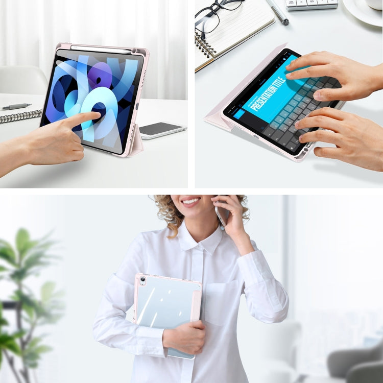 DUX DUCIS TOBY Series Shockproof PU Leather + PC + TPU Flip Smart Case For iPad Air 11 2025 / 2024 / Air 2022 / 2020 10.9(Pink) - iPad Air (2022) / (2020) 10.9 Cases by DUX DUCIS | Online Shopping South Africa | PMC TechLife | Buy Now Pay Later Mobicred