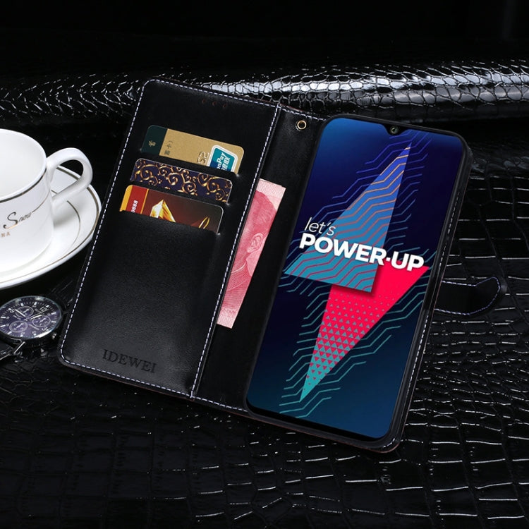 For Wiko Power U30 idewei Crocodile Texture Horizontal Flip Leather Case with Holder & Card Slots & Wallet(Black) - More Brand by idewei | Online Shopping South Africa | PMC Jewellery | Buy Now Pay Later Mobicred