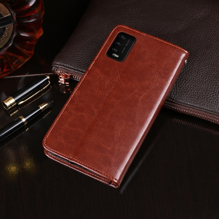 For Wiko Power U10 idewei Crazy Horse Texture Horizontal Flip Leather Case with Holder & Card Slots & Wallet(Brown) - More Brand by idewei | Online Shopping South Africa | PMC Jewellery | Buy Now Pay Later Mobicred