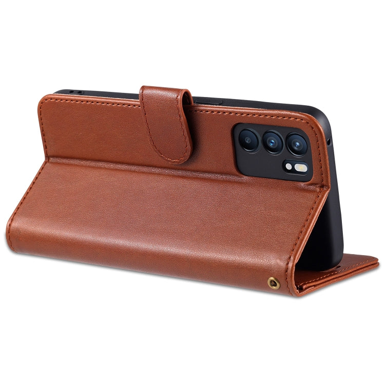 For OPPO Reno6 / Reno6 Pro 5G AZNS Sheepskin Texture Horizontal Flip Leather Case with Holder & Card Slots & Wallet(Brown) - OPPO Cases by AZNS | Online Shopping South Africa | PMC TechLife | Buy Now Pay Later Mobicred