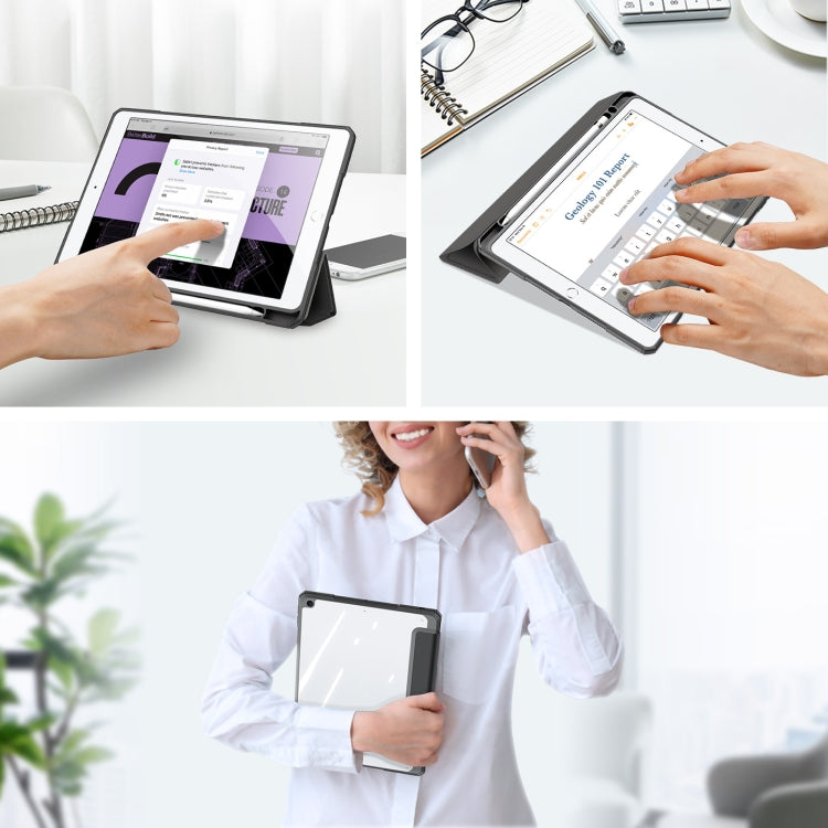 DUX DUCIS TOBY Series Shockproof PU Leather + PC + TPU Horizontal Flip Case with Holder & Pen Slot & Sleep / Wake-up Function For iPad 9.7 inch 2017 / 2018(Black) - free shipping - PMC Jewellery - Order now!