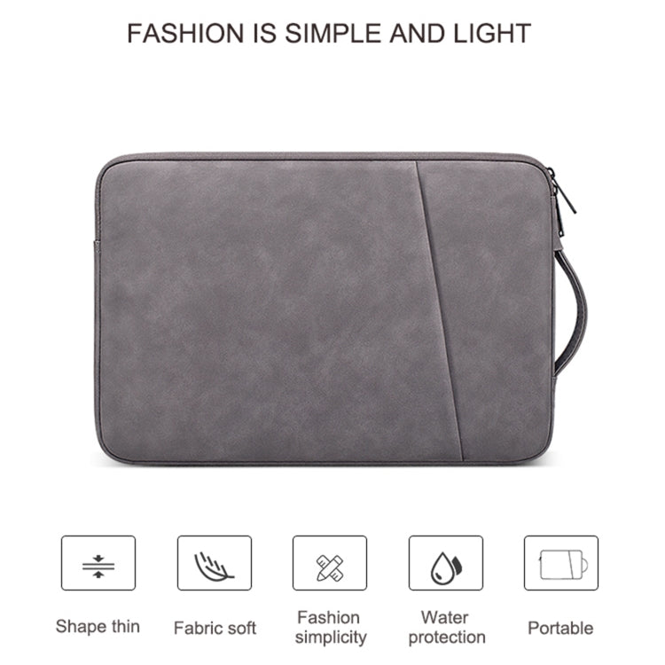 ND08 Sheepskin Notebook Iner Bag, Size:13.3 inch(Elegant Gray) - 13.3 inch by PMC Jewellery | Online Shopping South Africa | PMC Jewellery | Buy Now Pay Later Mobicred