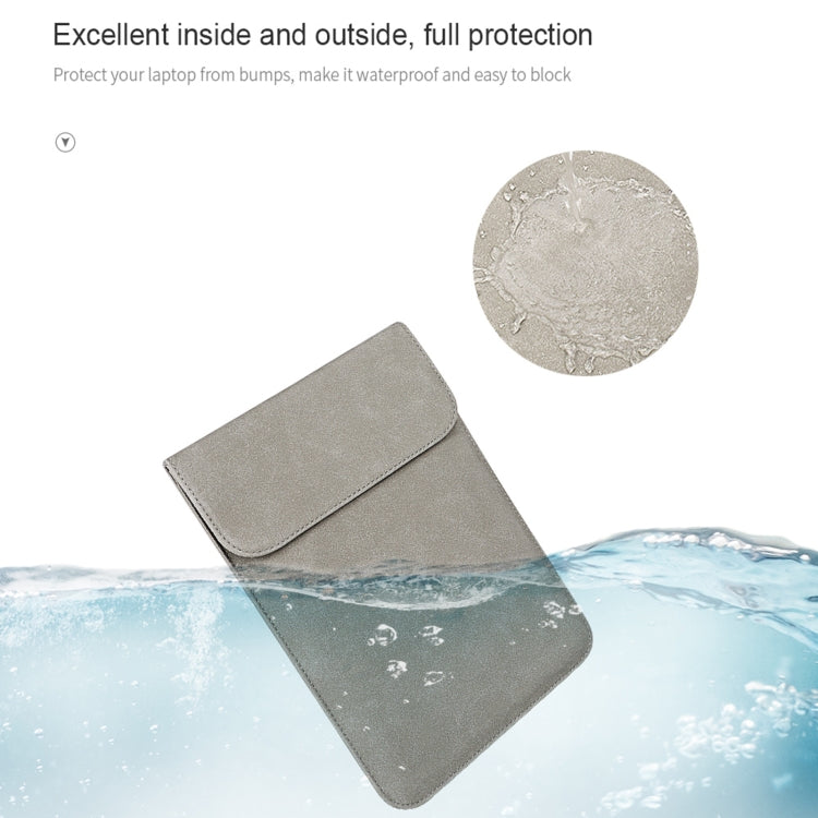 PU02 Ultra-thin Notebook Liner Bag with Small Bag, Size:13.3 inch(Light Grey) - 13.3 inch by PMC TechLife | Online Shopping South Africa | PMC TechLife | Buy Now Pay Later Mobicred