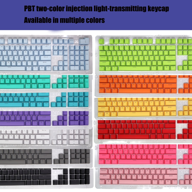 HXSJ P9 104 Keys PBT Color Mechanical Keyboard Keycaps(Lake Blue) - free shipping - PMC Jewellery - Order now!