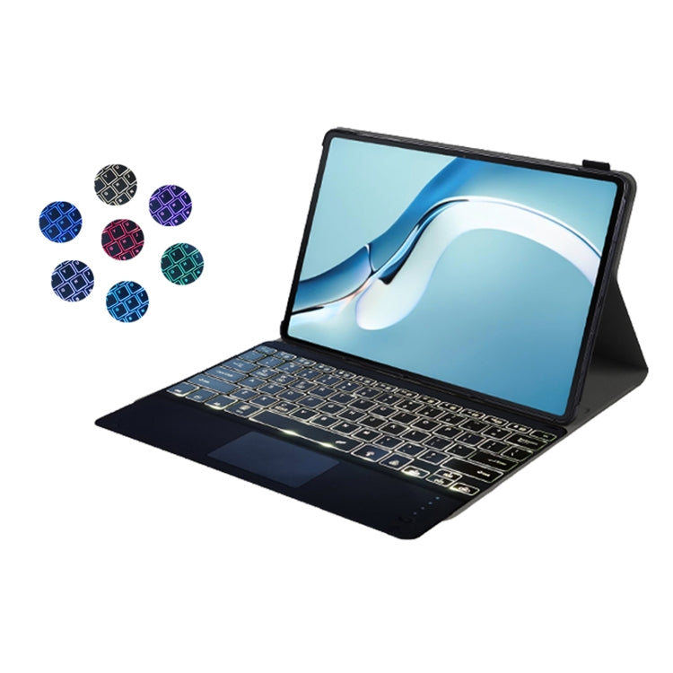 A126-AS For Huawei MatePad Pro 12.6 2021 Sheep Texture Ultra-thin Backlight Bluetooth Keyboard Horizontal Flip Leather Tablet Case with Holder & Touchpad(Gold) - Huawei Keyboard by PMC TechLife | Online Shopping South Africa | PMC TechLife