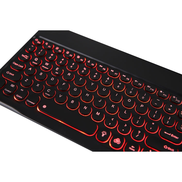 For Lenovo Pad Plus 11 inch TB-J607F / Tab P11 11 inch TB-J606F / Pad 11 inch YAM12 Backlight Style Lambskin Texture Detachable Round Keycap Bluetooth Keyboard Leather Tablet Case with Holder(Gold) - Lenovo Keyboard by PMC TechLife | Online Shopping South Africa | PMC TechLife