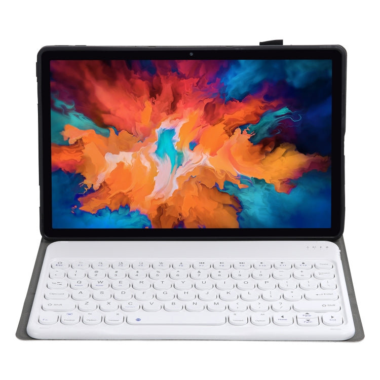 For Lenovo Pad Pro 11.5 inch 2021 TB-J716F / Tab P11 Pro 11.5 inch TB-J706F YAM13 Lambskin Texture Detachable Round Keycap Bluetooth Keyboard Leather Tablet Case with Holder(Rose Gold) - Lenovo Keyboard by PMC TechLife | Online Shopping South Africa | PMC TechLife