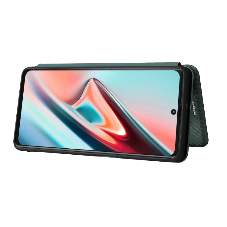 For Blackview A100 Carbon Fiber Texture Horizontal Flip TPU + PC + PU Leather Case with Card Slot(Green) - More Brand by PMC TechLife | Online Shopping South Africa | PMC TechLife | Buy Now Pay Later Mobicred