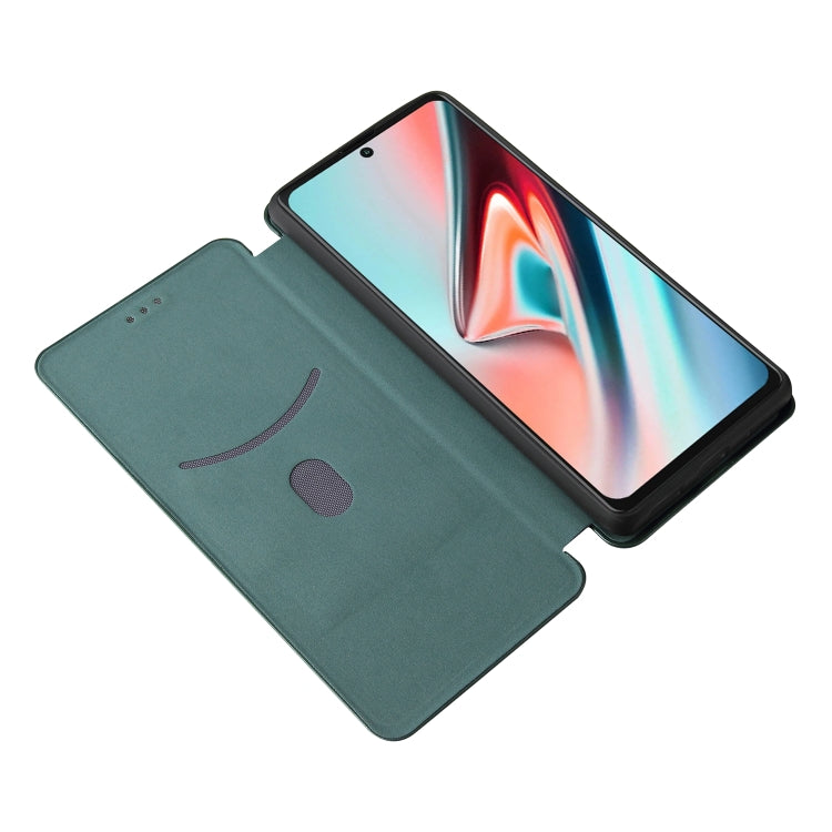 For Blackview A100 Carbon Fiber Texture Horizontal Flip TPU + PC + PU Leather Case with Card Slot(Green) - More Brand by PMC TechLife | Online Shopping South Africa | PMC TechLife | Buy Now Pay Later Mobicred