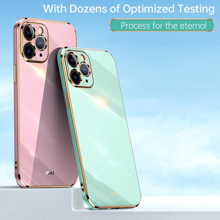 For iPhone 11 Pro XINLI Straight 6D Plating Gold Edge TPU Shockproof Case (Cherry Purple) - iPhone 11 Pro Cases by XINLI | Online Shopping South Africa | PMC TechLife
