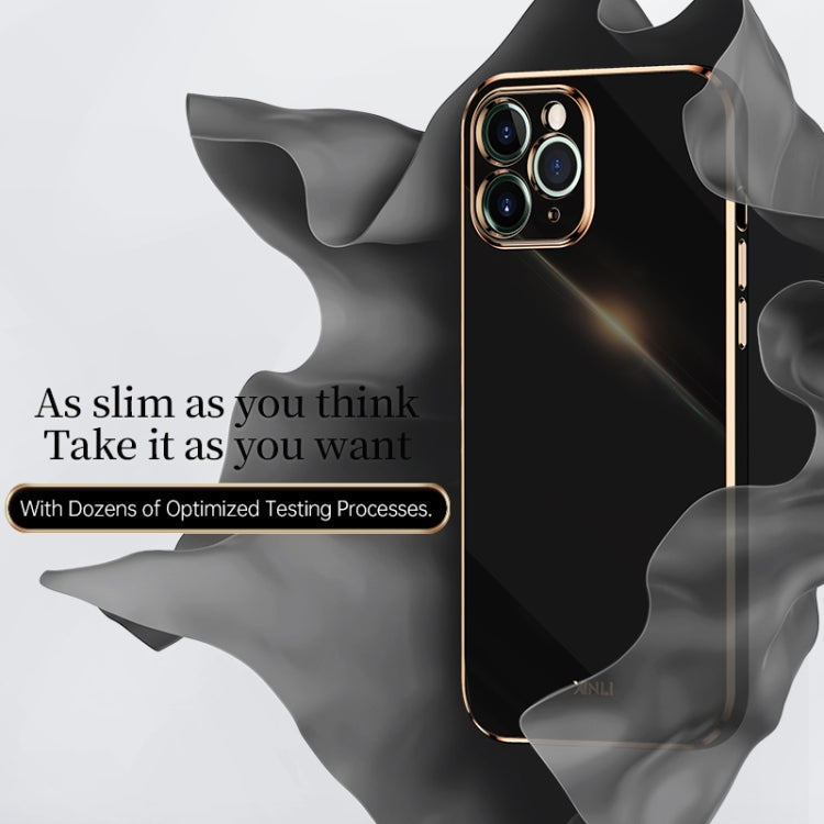 For iPhone 11 Pro XINLI Straight 6D Plating Gold Edge TPU Shockproof Case (Cherry Purple) - iPhone 11 Pro Cases by XINLI | Online Shopping South Africa | PMC TechLife