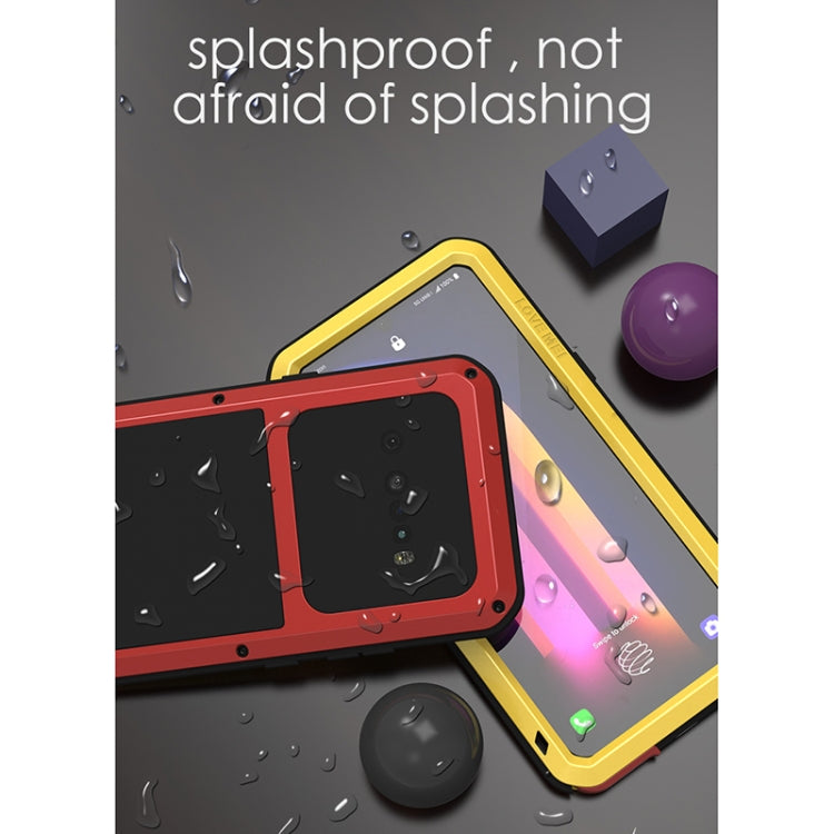 For LG V60 ThinQ 5G LOVE MEI Metal Shockproof Waterproof Dustproof Protective Case with Glass(Red) - free shipping - PMC TechLife - Order now!
