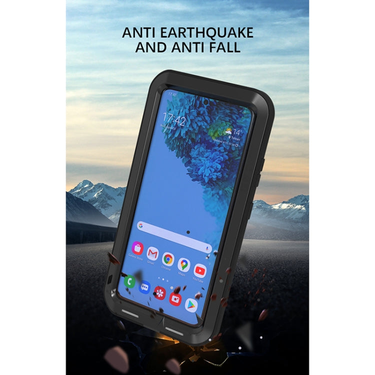 For Samsung Galaxy S21 Ultra 5G LOVE MEI Metal Shockproof Waterproof Dustproof Protective Case without Glass(Red) - free shipping - PMC TechLife - Order now!