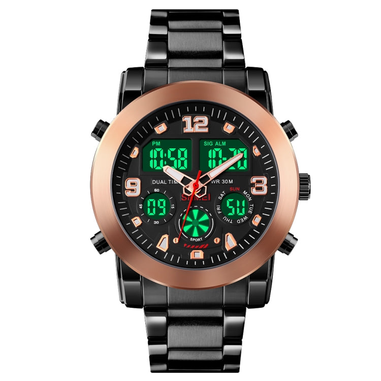 SKMEI 1642 Three-time Display Luminous Electronic Watch, Support Alarm Clock(Rose Gold) - free shipping - PMC TechLife - Order now!