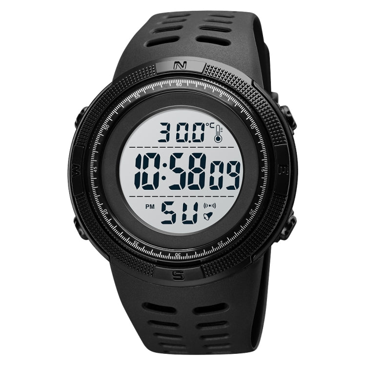 SKMEI 1681 Multifunctional LED Digital Display Luminous Electronic Watch, Support Body / Ambient Temperature Measurement(Black White) - free shipping - PMC TechLife - Order now!