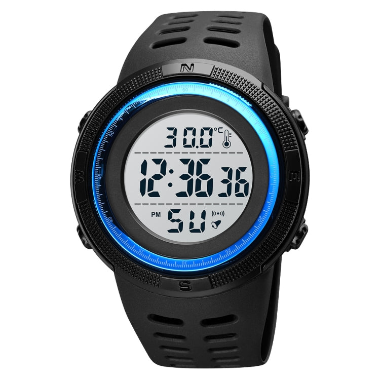 SKMEI 1681 Multifunctional LED Digital Display Luminous Electronic Watch, Support Body / Ambient Temperature Measurement(Blue White) - free shipping - PMC TechLife - Order now!