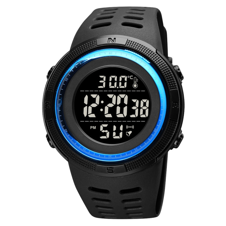SKMEI 1681 Multifunctional LED Digital Display Luminous Electronic Watch, Support Body / Ambient Temperature Measurement(Blue Black) - free shipping - PMC TechLife - Order now!