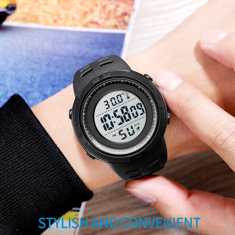 SKMEI 1681 Multifunctional LED Digital Display Luminous Electronic Watch, Support Body / Ambient Temperature Measurement(Blue Black) - free shipping - PMC TechLife - Order now!