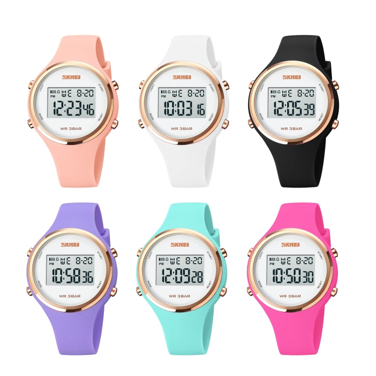 SKMEI 1720 Round Dial LED Digital Display Luminous Silicone Strap Electronic Watch(Black) - free shipping - PMC TechLife - Order now!