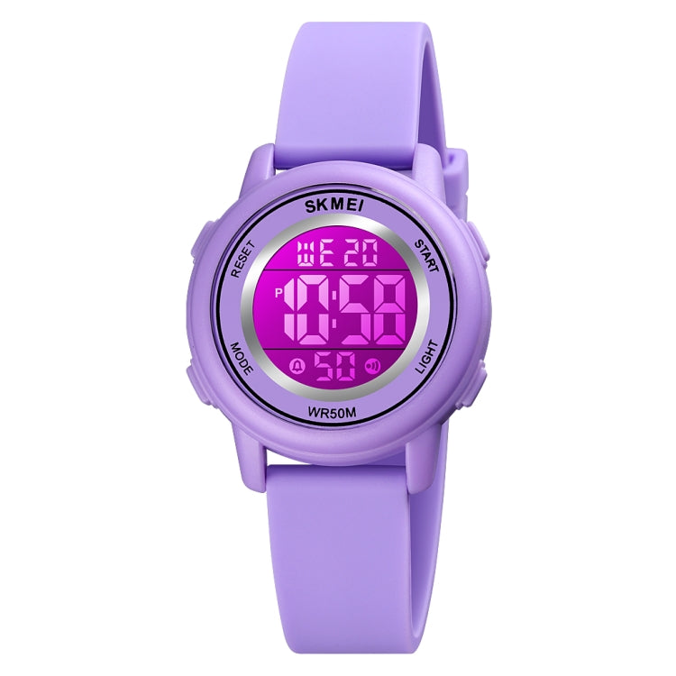 SKMEI 1721 Triplicate Round Dial LED Digital Display Luminous Silicone Strap Electronic Watch(Purple) - free shipping - PMC TechLife - Order now!
