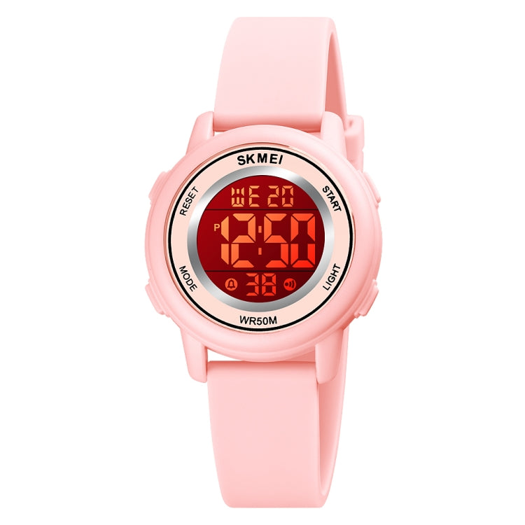 SKMEI 1721 Triplicate Round Dial LED Digital Display Luminous Silicone Strap Electronic Watch(Pink) - free shipping - PMC TechLife - Order now!