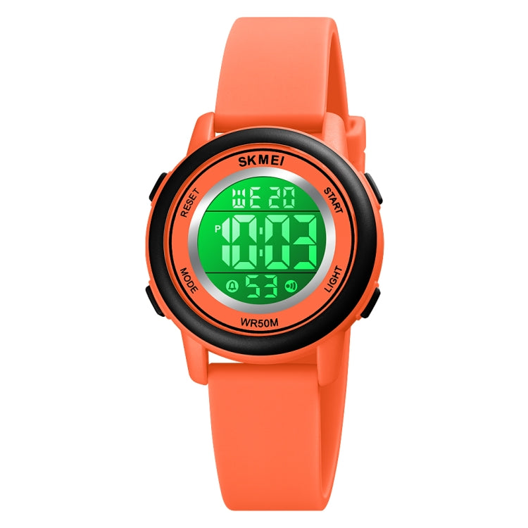SKMEI 1721 Triplicate Round Dial LED Digital Display Luminous Silicone Strap Electronic Watch(Orange) - free shipping - PMC TechLife - Order now!