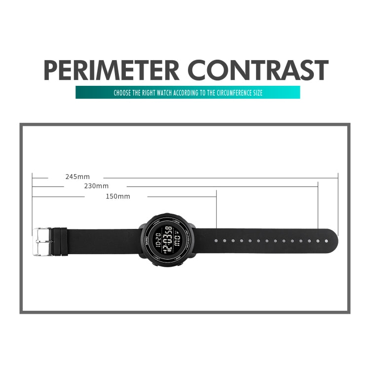 SKMEI 1736 Triplicate Round Dial Timing LED Digital Display Luminous Electronic Watch(Rose Red and Black) - free shipping - PMC TechLife - Order now!