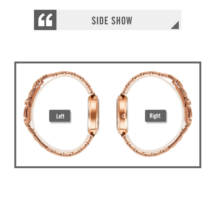 SKMEI 1739 Diamond Roman Numerals Round Dial Quartz Watch for Ladies(Gold) - free shipping - PMC TechLife - Order now!