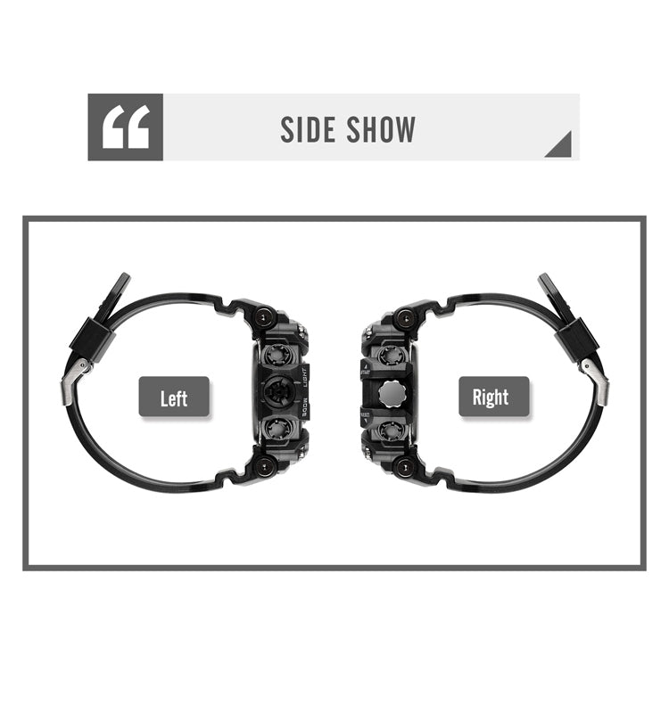 SKMEI 1742 Four-screen LED Digital Display Luminous Sports Shockproof Electronic Watch for Men(Black) - free shipping - PMC TechLife - Order now!