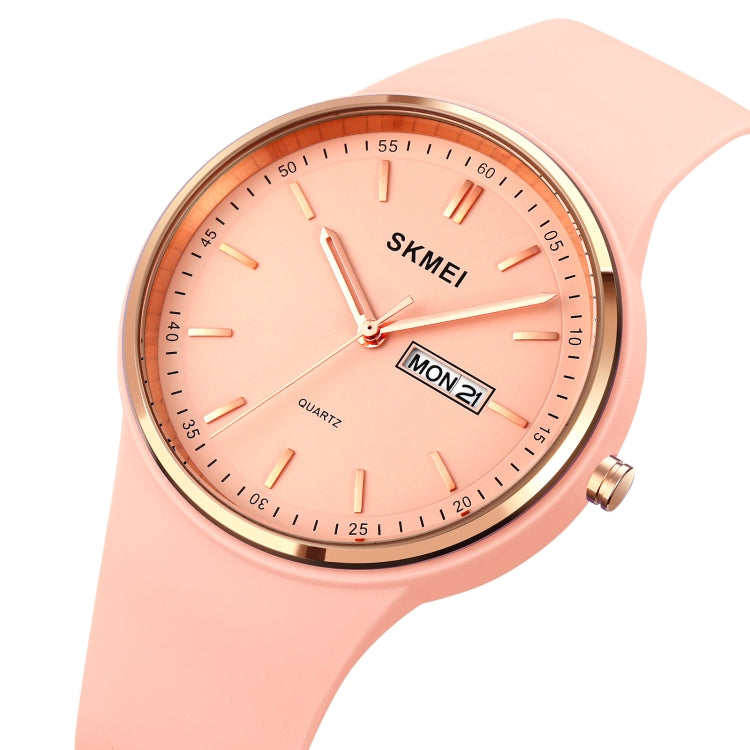 SKMEI 1747 Simple Bar scale Dial Silicone Strap Quartz Watch for Ladies(Pink) - free shipping - PMC TechLife - Order now!