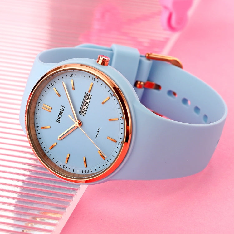 SKMEI 1747 Simple Bar scale Dial Silicone Strap Quartz Watch for Ladies(Pink) - free shipping - PMC TechLife - Order now!