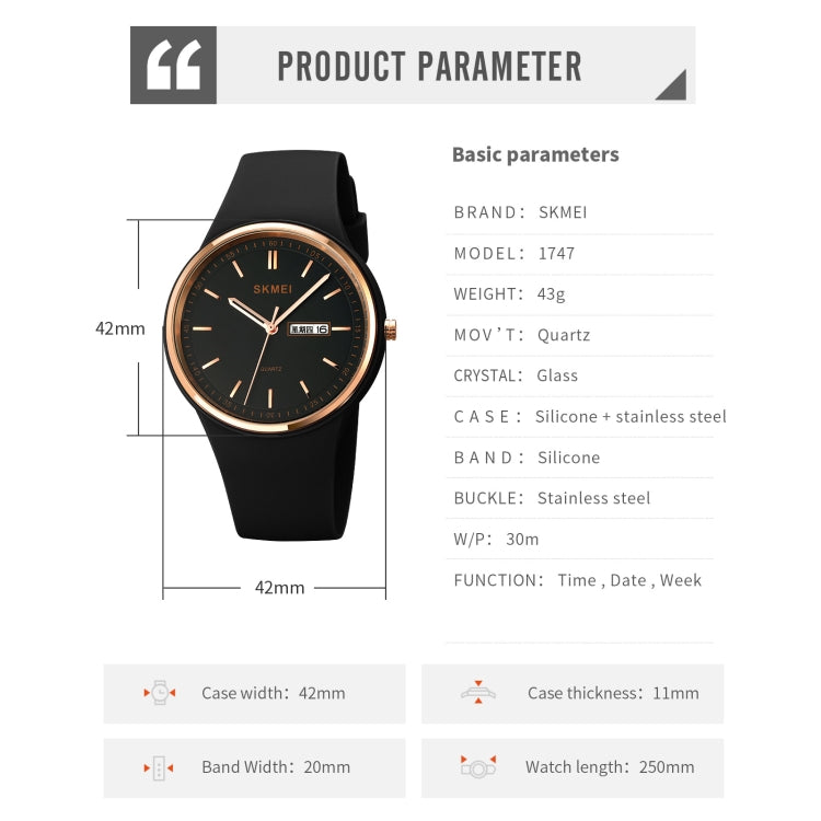 SKMEI 1747 Simple Bar scale Dial Silicone Strap Quartz Watch for Ladies(Black) - free shipping - PMC TechLife - Order now!