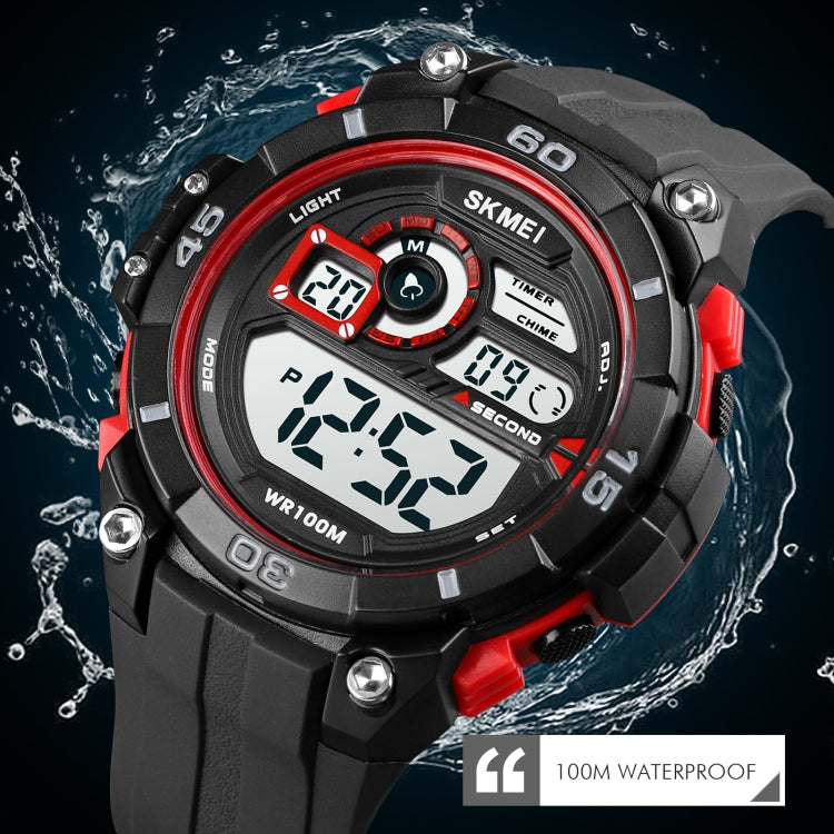 SKMEI 1756 Dual Time Countdown Alarm Clock Men Sports Luminous Electronic Watch(Black) - free shipping - PMC TechLife - Order now!