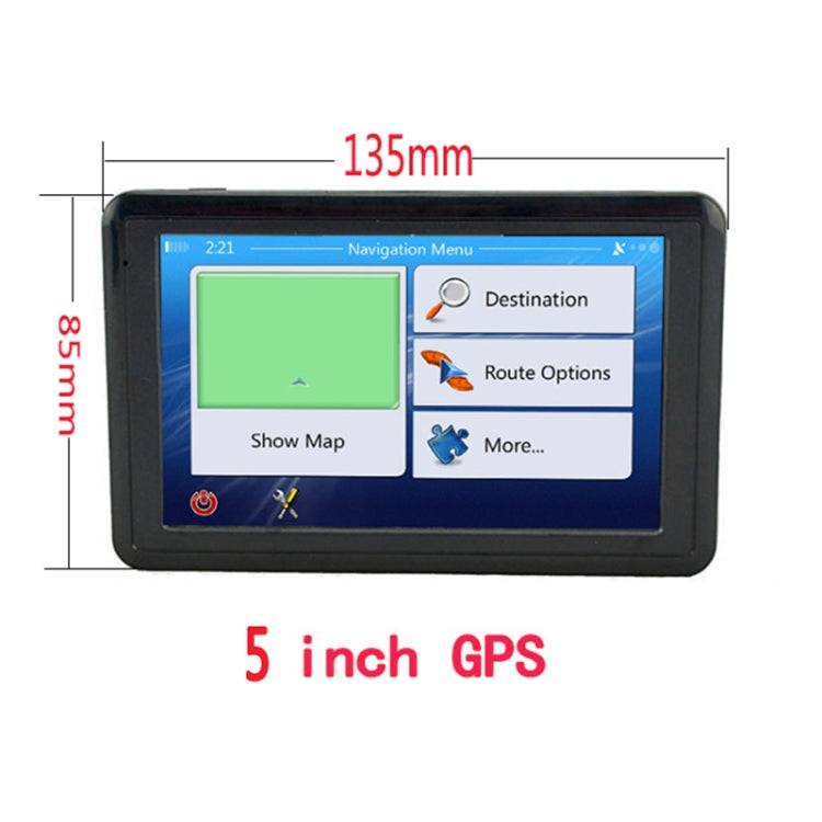 Q5 Car 5 inch HD TFT Touch Screen GPS Navigator Support TF Card / MP3 / FM Transmitter, Specification:Middle East Map - free shipping - PMC TechLife - Order now!