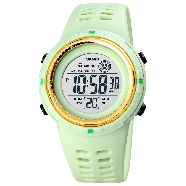 SKMEI 1773 Triplicate Round LED Dual Time Digital Display Colorful Backlight Electronic Watch(Light Green) - free shipping - PMC TechLife - Order now!