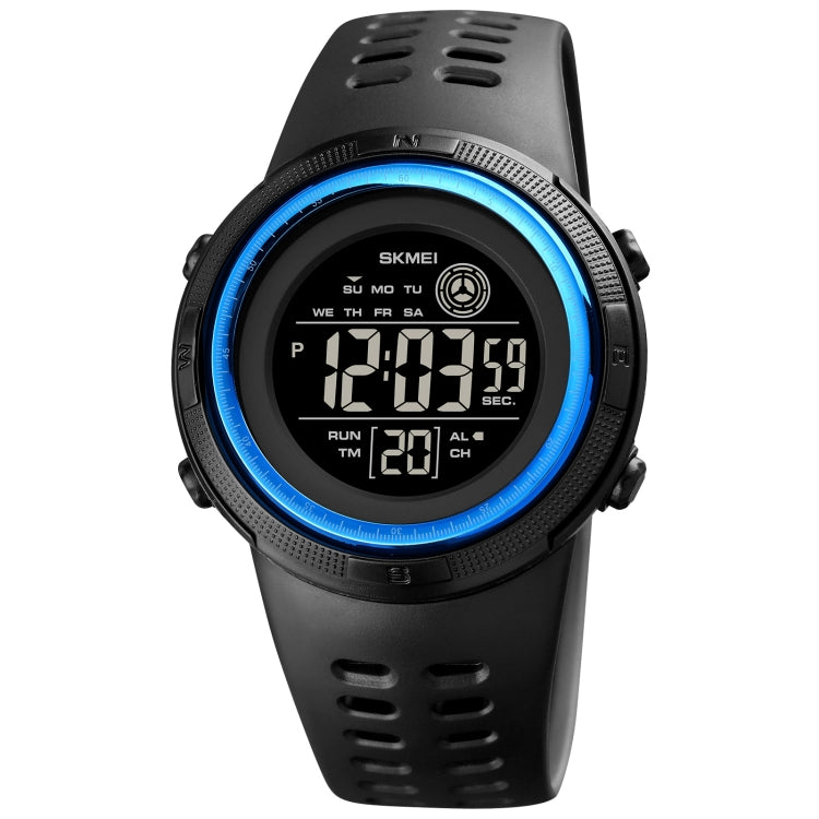 SKMEI 1773 Triplicate Round LED Dual Time Digital Display Colorful Backlight Electronic Watch(Blue Black) - free shipping - PMC TechLife - Order now!