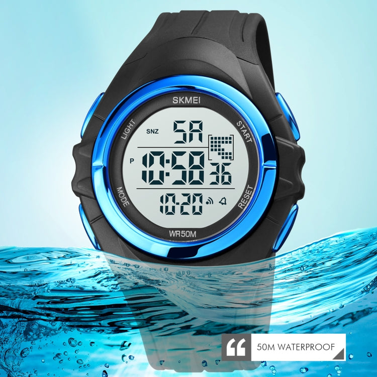 SKMEI 1790 Triplicate Round LED Dual Time Digital Display Luminous Electronic Watch for Men(Silver White) - free shipping - PMC TechLife - Order now!