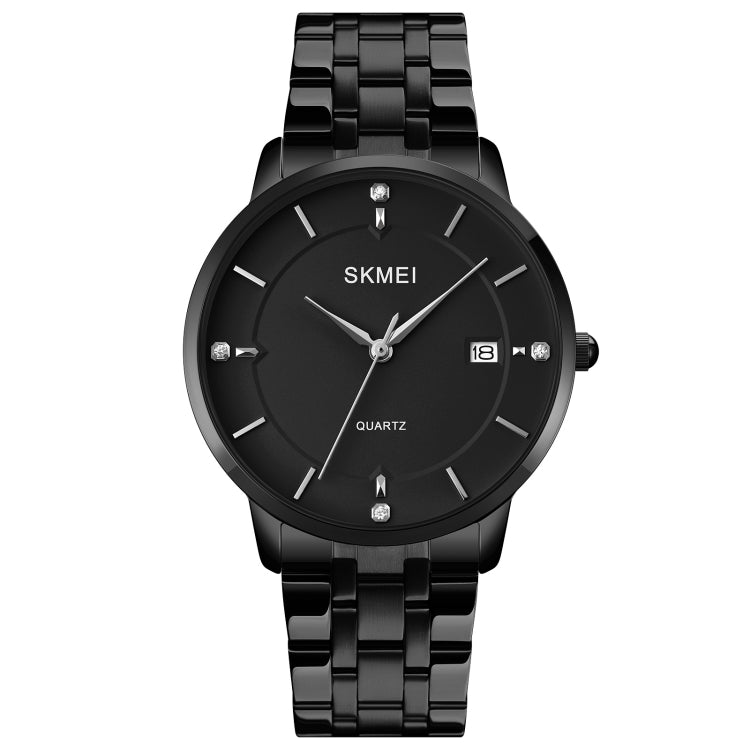 SKMEI 1801 Men Casual Calendar Quartz Watch(Black Steel Belt) - free shipping - PMC TechLife - Order now!