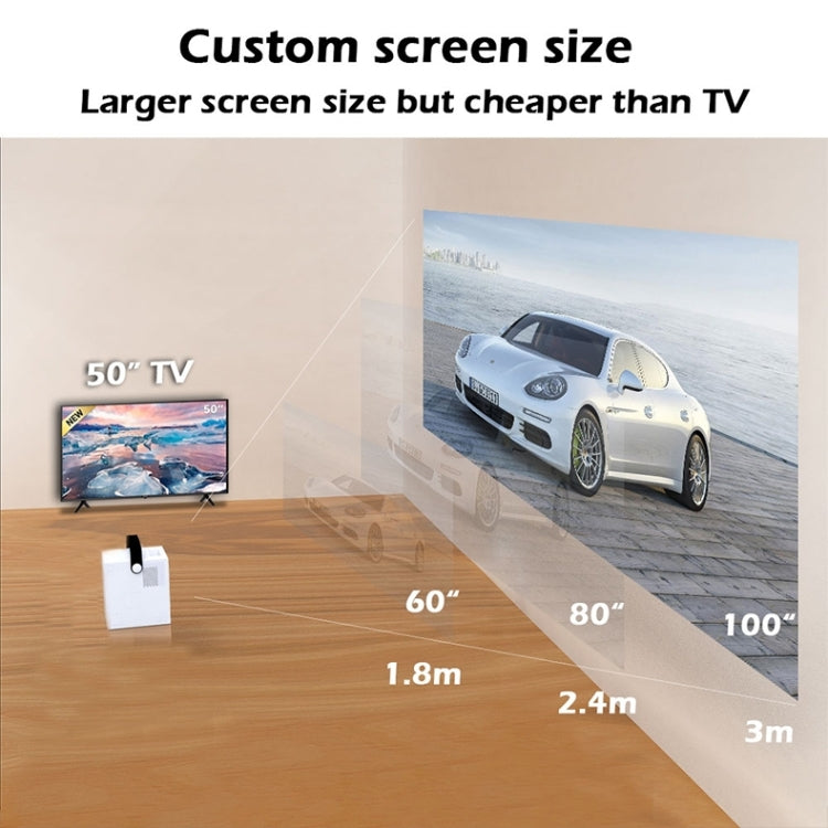 WEJOY Y2 1920x1080P 100 ANSI Lumens Portable Home Theater LED HD Digital Projector, Touch Control Version, Android 9.0, 2G+16G, US Plug - LED Projector by WEJOY | Online Shopping South Africa | PMc TechLife | Buy Now Pay Later Mobicred