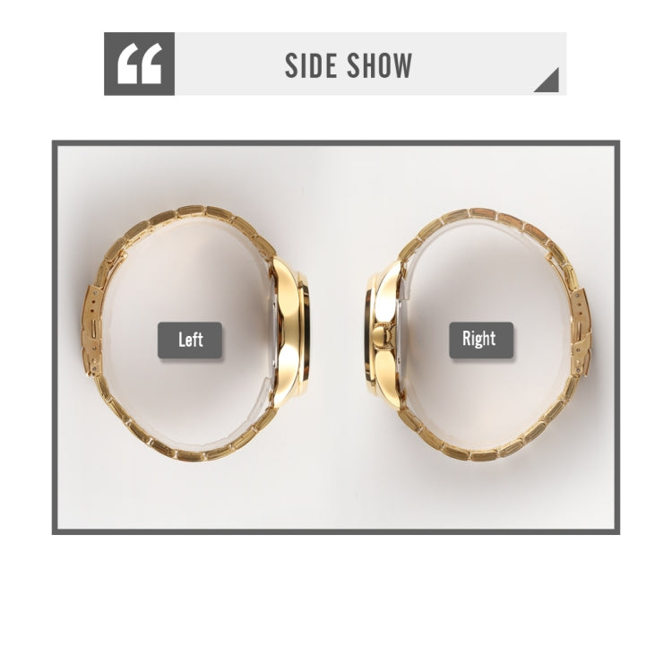 SKMEI 9193 Men Golden Dragon Pattern Calendar Dial Luminous Quartz Watch(Silver Gold) - free shipping - PMC TechLife - Order now!